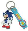 Sonic rubber keychain with strap