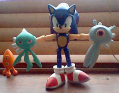 Sonic holds wisps