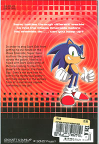 Sonic X book cover back