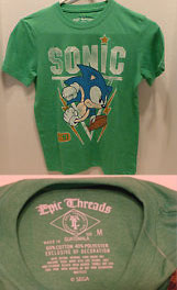 Sonic the Hedgehog green shirt