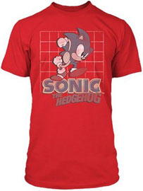 Red grid classic Sonic shirt