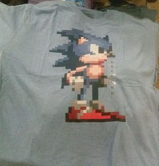 Pixel sprite Sonic shirt