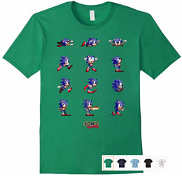 Sonic Mania sprites tee green