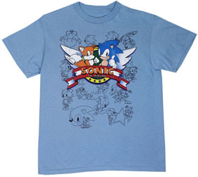 Sonic & Tails classic sonic logo tee