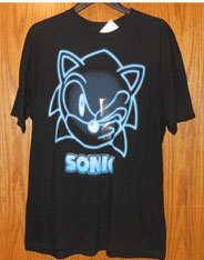 Neon style winking Sonic tee