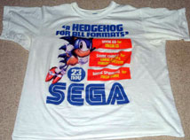 Sonic the Hedgehog SEGA shirt