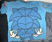 Back Sonic Face Blue shirt