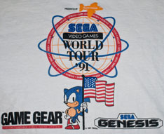 Sonic World tour shirt close up