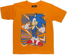 Orange stripe Sonic tee