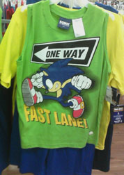 One way fast lane Sonic shirt