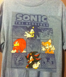 Sonic, Knuckles, Tails & Shadow squares shirt