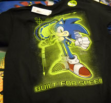 Glowing Sonic shirt