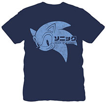 Blue japanese Sonic name tee