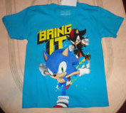 Bring it Sonic & Shadow blue shirt