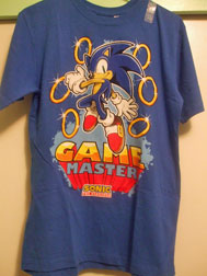 Sonic game master blue shirt