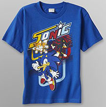 Sonic, Tails & Shadow kmart blue shirt