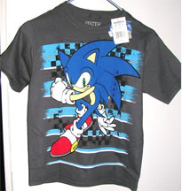 Kohls checker stripe Sonic shirt