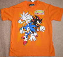 Orange Sonic, Shadow & Silver the Hedgehog tee