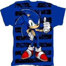 Blue stripes Sonic shirt