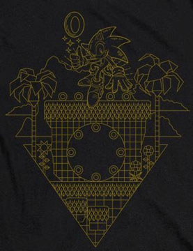 Geometric Green hill zone Sonic shirt