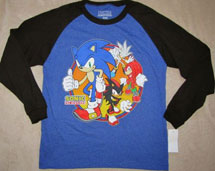 4 Sonic characters long sleeve