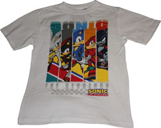 White Sonic characters tee