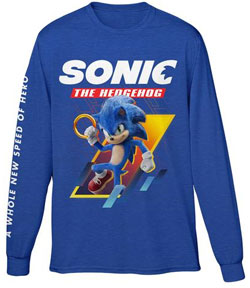 Sonic Movie blue long sleeve