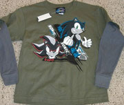 Sonic & Shadow olive shirt