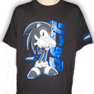 Shirt with blue japanese Sonic X logo