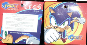 Gosh SonicX plush Tag