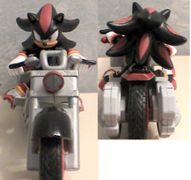 Shadow the Hedgehog racer figure front and back