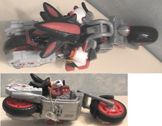 Shadow the Hedgehog racer figure top and bottom