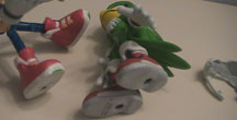 Sonic Riders figures close up