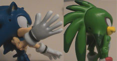 Sonic Riders figures close up