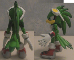 Jet the Hawk Sonic Riders Figure back and side view