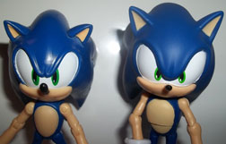 Jazwares Sonic 5 inch sculpt face comparison