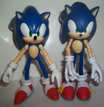 Jazwares Sonic 5 inch sculpt comparison