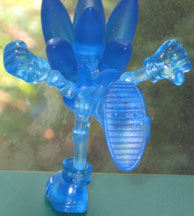 Jazwares 3 inch Clear Sonic Figure back - running