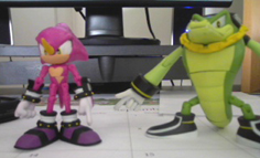 Jazwares 3 inch Espio & Vector Figures