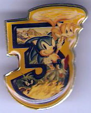 Sonic the Hedgehog 3 pin close up