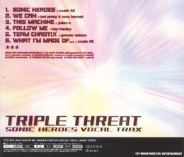 Triple Threat Sonic Heroes Vocal Trax