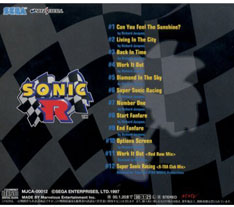 Sonic R Soundtrack Back