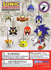 Tomy Sonic head danglers - Complete Set