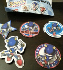 Tomy Sonic gacha magnets - Metal Sonic