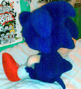 Big head Sonic Plush back