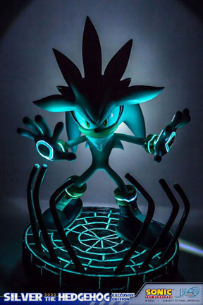 Silver the Hedgehog statue exclusive lights in the dark