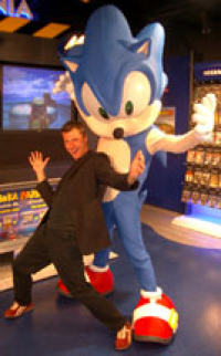 Giant plastic-ey Sonic Costume