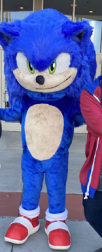 Sonic the Movie mascot suit