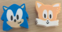 Sonic &amp; Tails Face Erasers