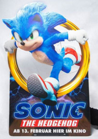 Sonic the Movie standee